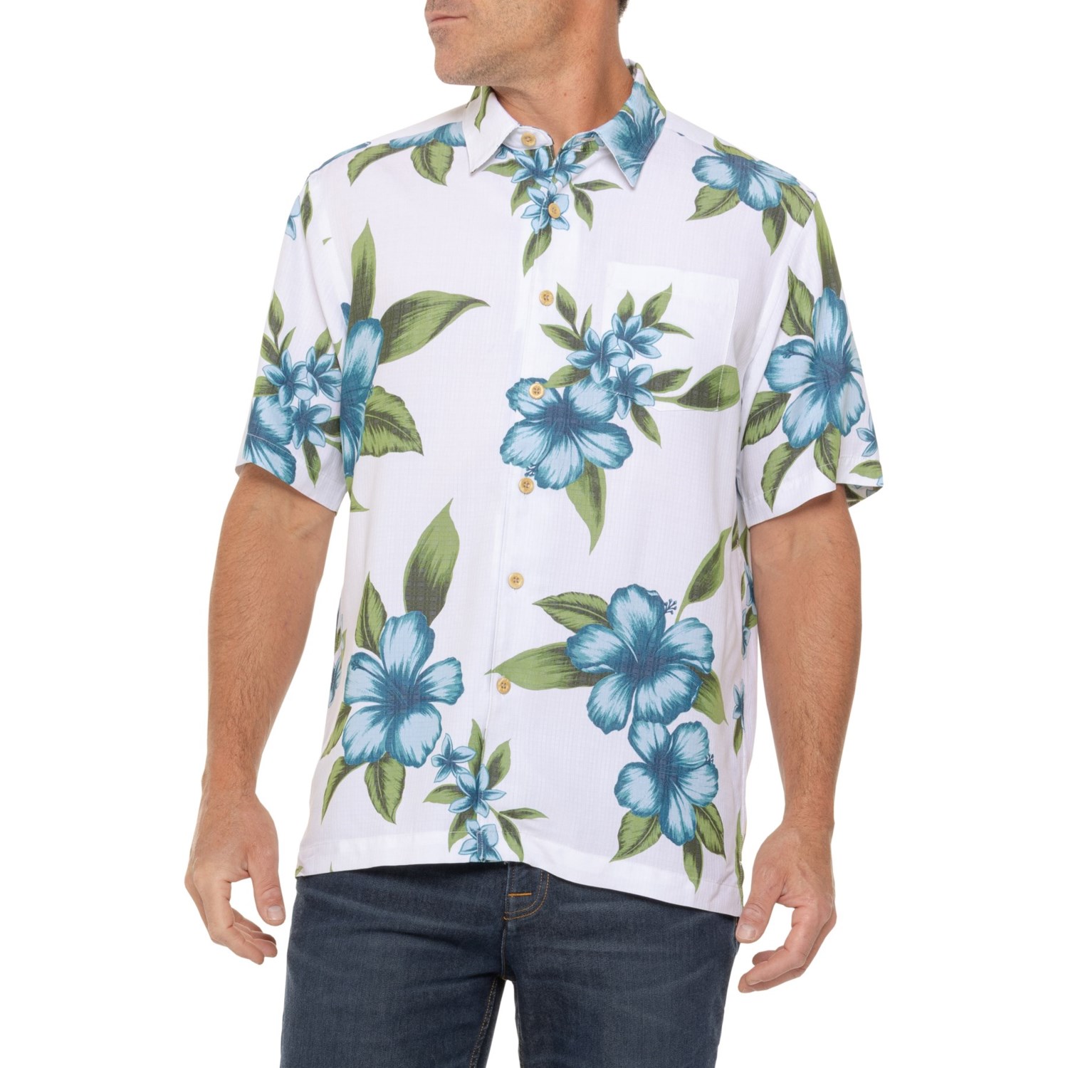 (取寄) クイックシルバー ウォーターマン アウター リーフ ジャングル プリンテッド ウーブン シャツ - ショート スリーブ Quiksilver Wa
