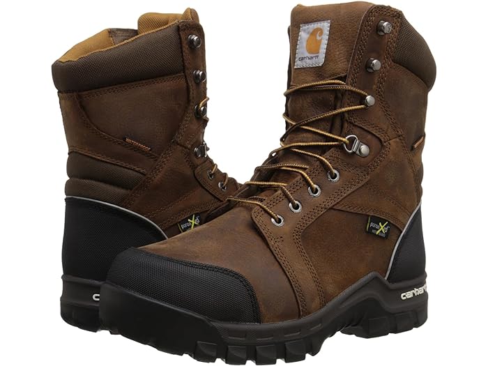 (取寄) カーハート メンズ 8 ウォータープルーフ コンポジット トゥ インターナル メタターサル ガード ワーク ブーツ Carhartt men 8 W