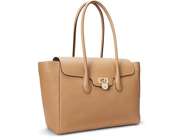 (取寄) ローレン ラルフローレン レディース ペブルド レザー ラージ タンナー サッチェル Lauren Ralph Lauren women Pebbled Leather L