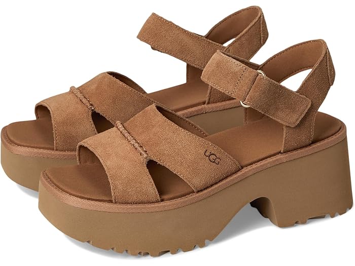 (取寄) アグ レディース ニュー ハイツ アンクル ストラップ UGG women New Heights Ankle Strap Chestnut
