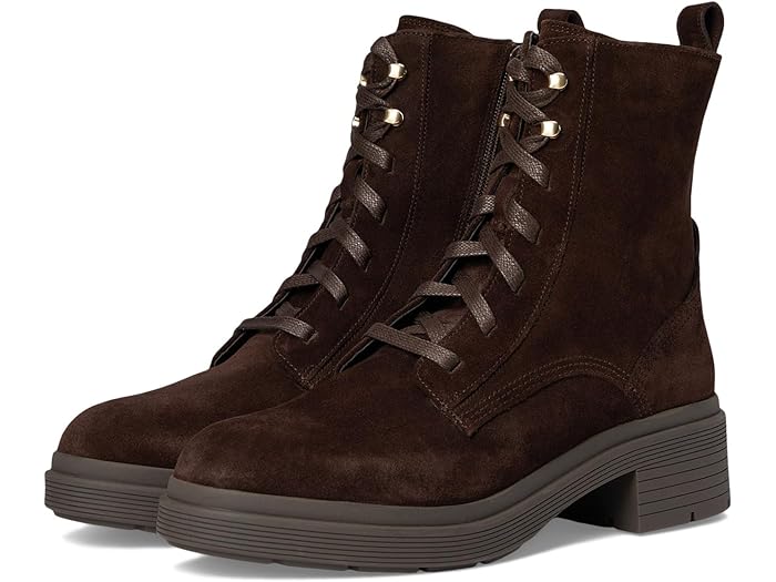 (取寄) コールハーン レディース チェリス レース-アップ ラグ ブーツ Cole Haan women Cherise Lace-up Lug Boots Dark Chocolate Suede