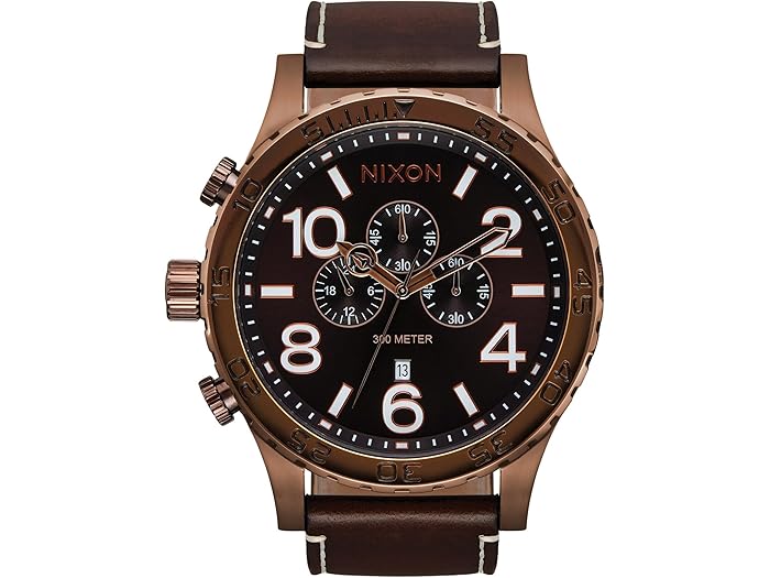 (取寄) ニクソン メンズ 51-30 クロノ レザー Nixon men 51-30 Chrono Leather Chocolate/Dark Roast/Brown