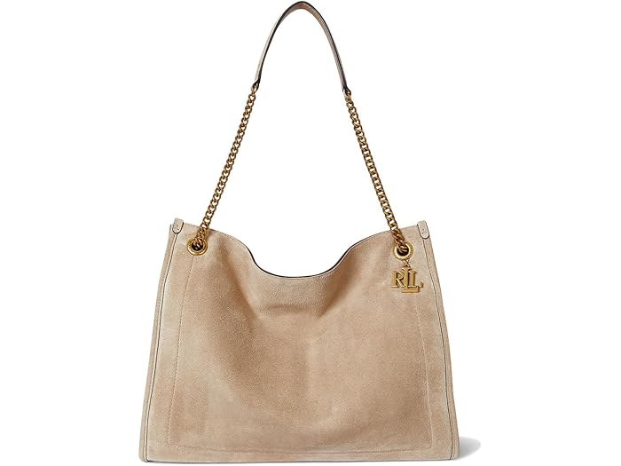 (取寄) ローレン ラルフローレン レディース スエード ラージ ブラッドリー ショッパー トート バッグ Lauren Ralph Lauren women Suede
