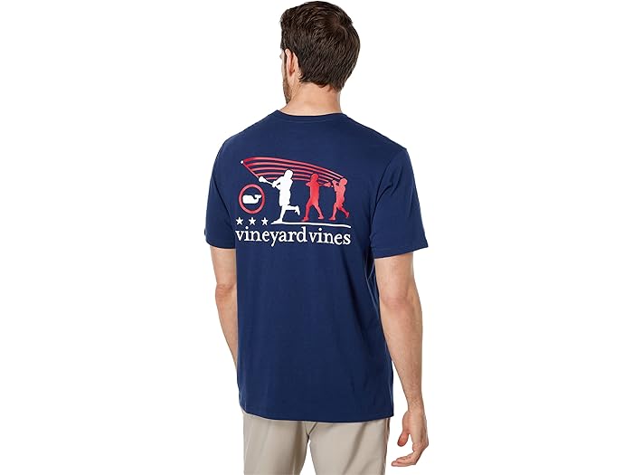 (取寄) ヴィンヤードヴァインズ メンズ ショート スリーブ ラクロス ウィンド アップ ポケット T-シャツ Vineyard Vines men Short Sleev