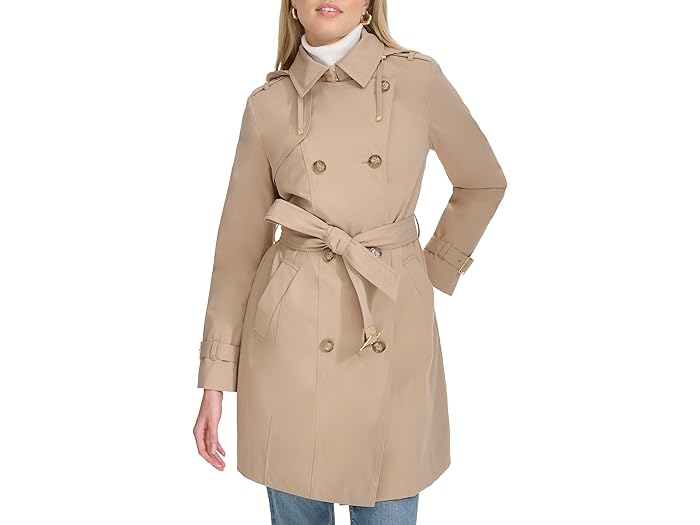 (取寄) コールハーン レディース クラシック トレンチ コート Cole Haan women Classic D/B Trench Coat Sand