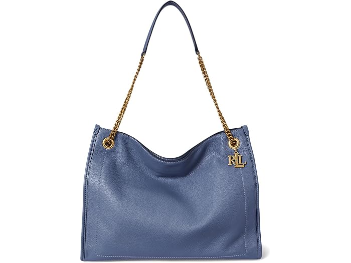 (取寄) ローレン ラルフローレン レディース ペブルド レザー ラージ ブラッドリー トート バッグ Lauren Ralph Lauren women Pebbled Le